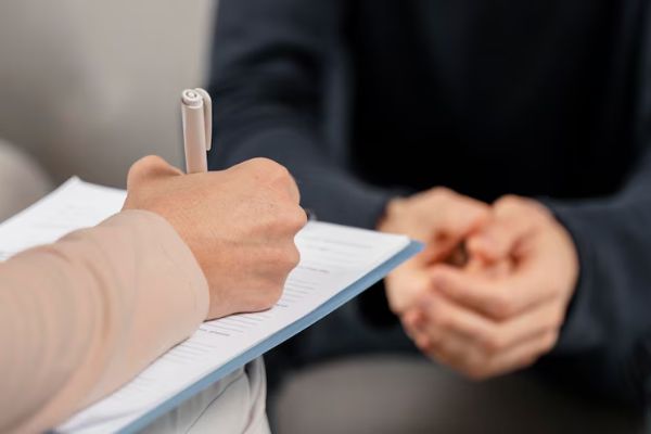 A person attending court-ordered therapy