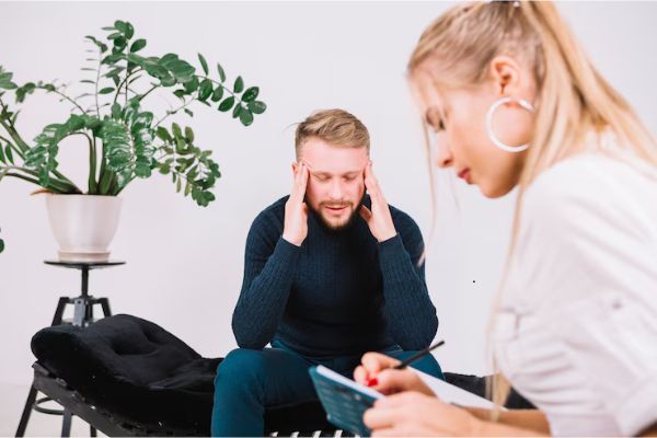 Attending court-ordered therapy for anger management