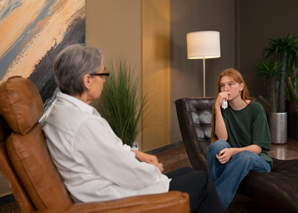 Person undergoing psychological therapy