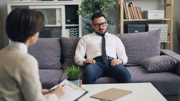 A person undergoing clnical psychology evaluations