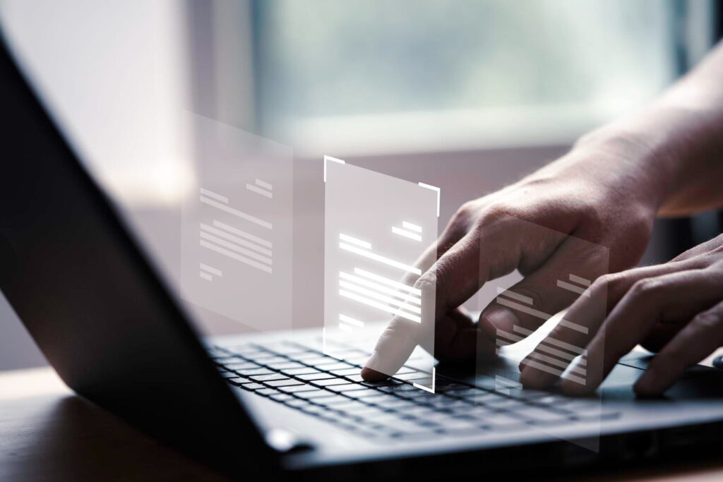 A person searching on the internet
