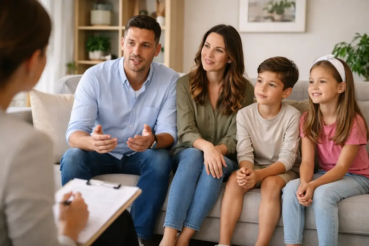 Family therapy session in progress