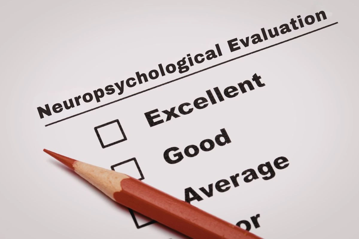 Neuropsychological evaluation assessing cognitive and behavioral function