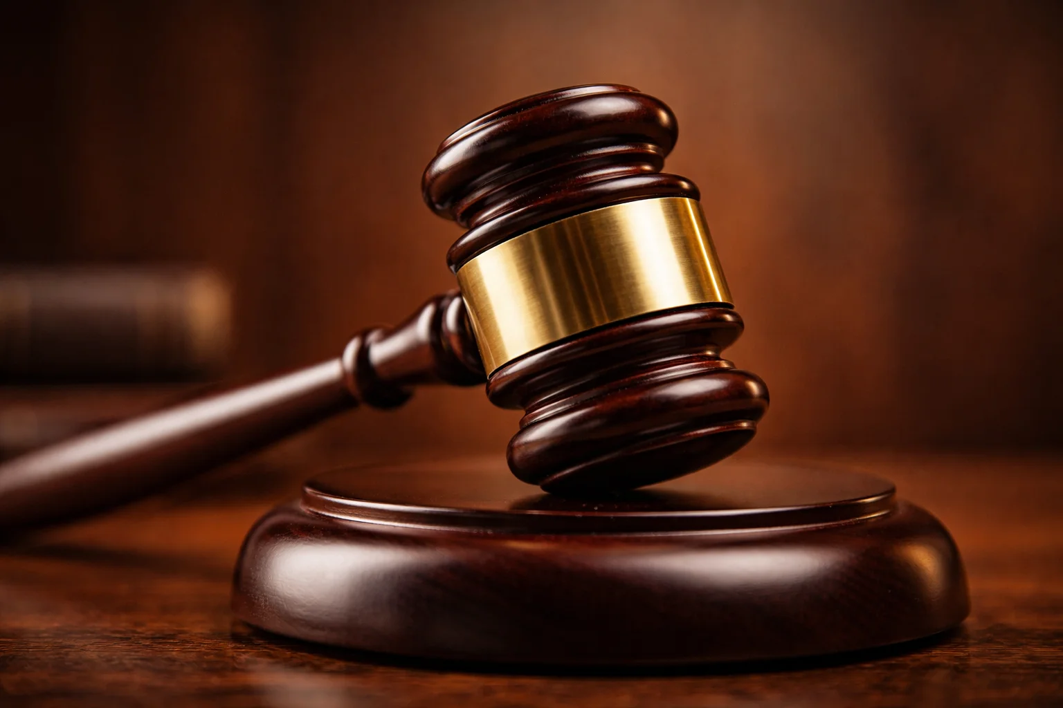 Family court gavel and custody documents for court - ordered therapy