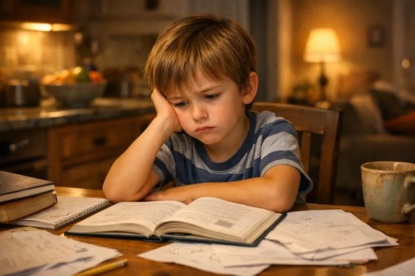 Young child struggling with homework may benefit from psychoeducational testing