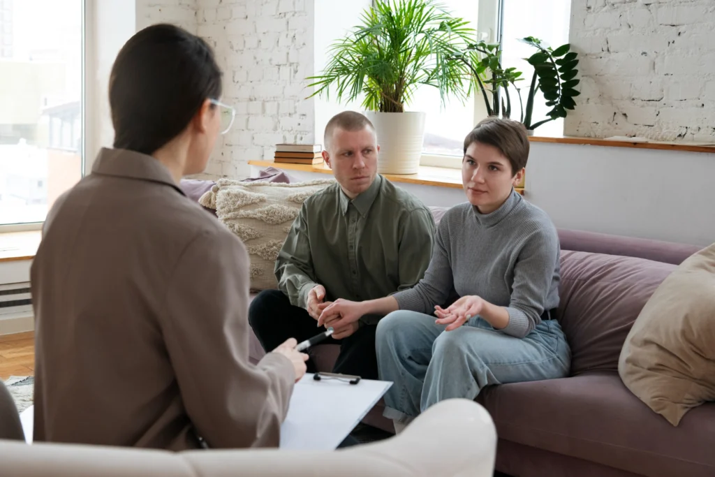 Couple doing family therapy