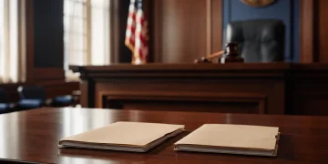 Family courtroom with a gavel and two evaluation report folders, CCA vs PCE