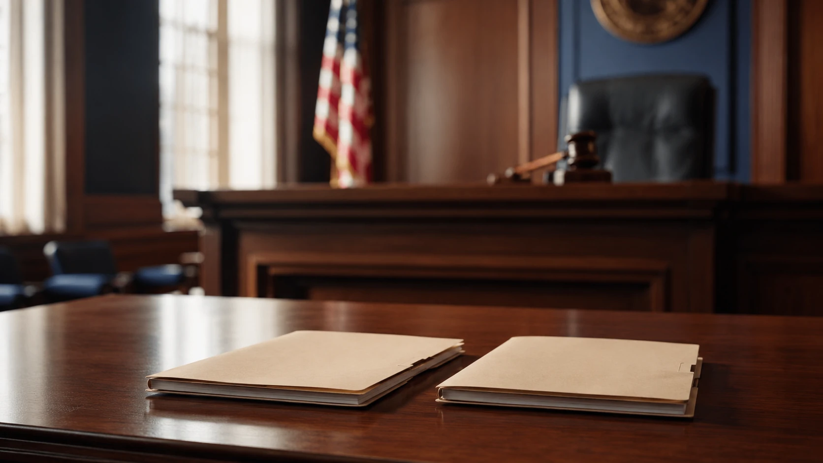 Family courtroom with a gavel and two evaluation report folders, CCA vs PCE