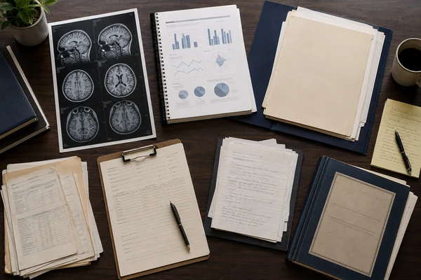 Medical imaging, cognitive testing and baseline records used as evidence in a TBI case