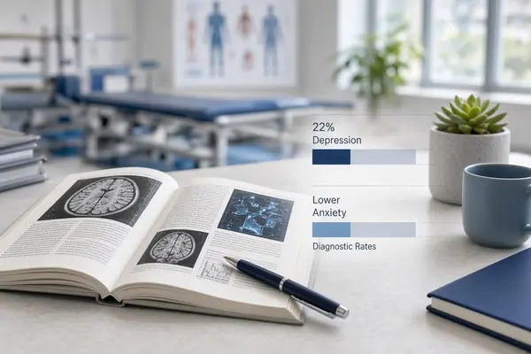 Visual representation of depression and anxiety rates after spinal cord injury based on clinical research data