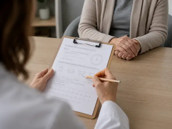 Cognitive screening task during a forensic capacity examination