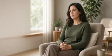 Person feeling nervous before starting therapy