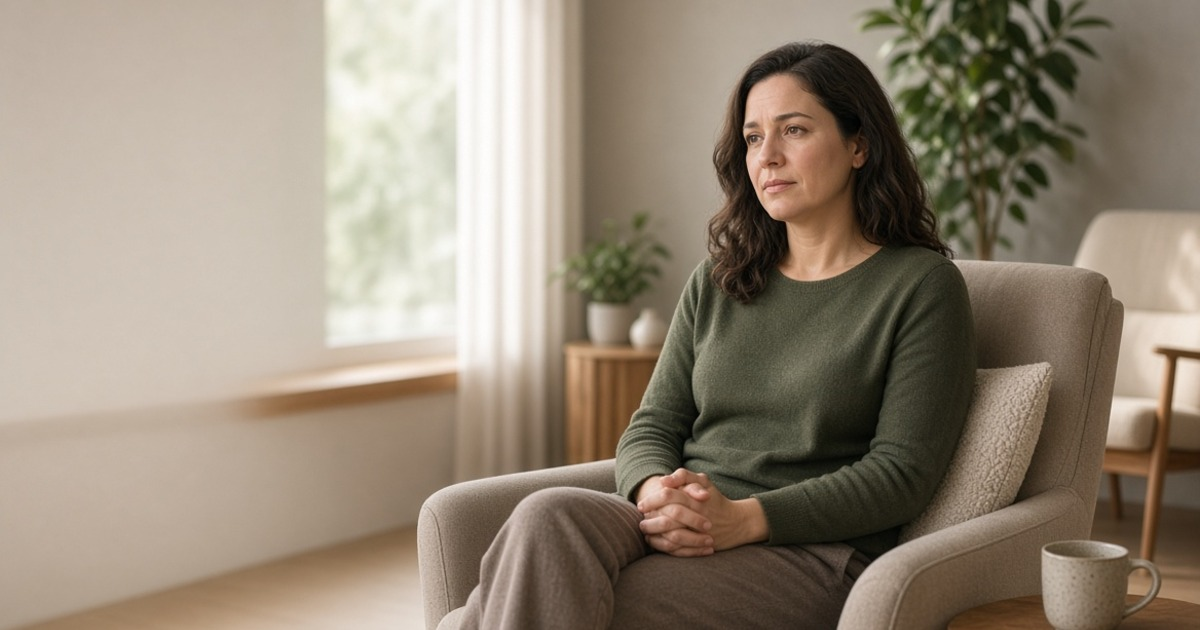Person feeling nervous before starting therapy