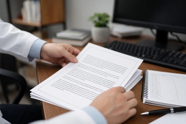 Therapist preparing a court-ordered therapy completion letter
