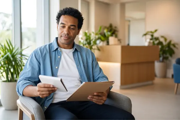 Parent preparing for a first therapy appointment