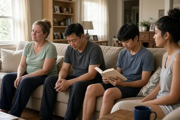 Family members experiencing grief differently